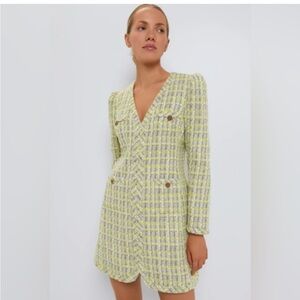 Tuckernuck Yellow and Gray Plaid Dress NWT